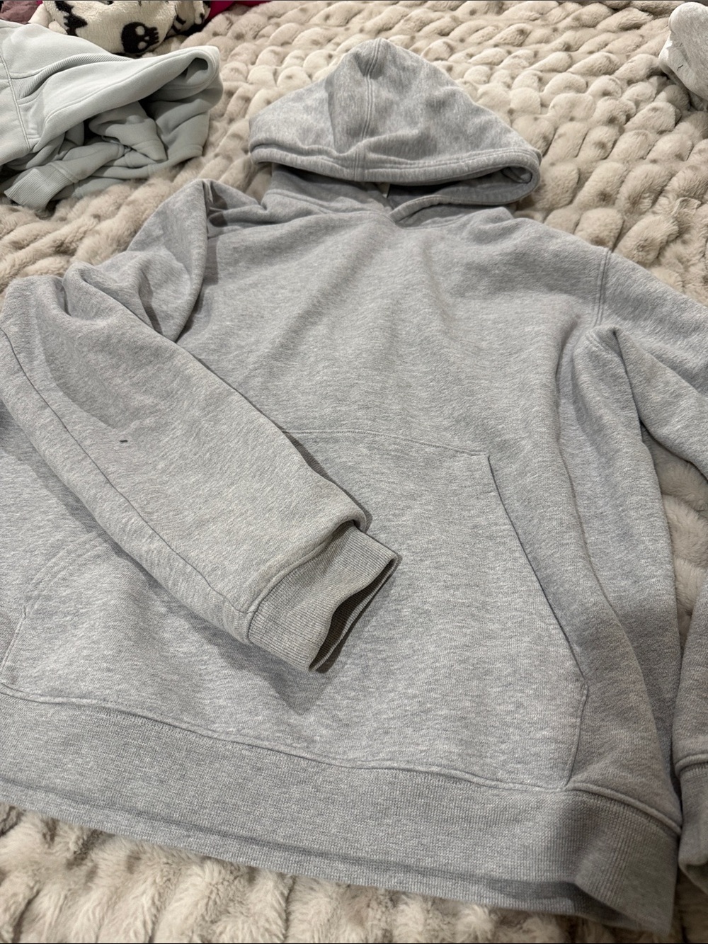 ALO Yoga Light Gray Crewneck Hoodie size small